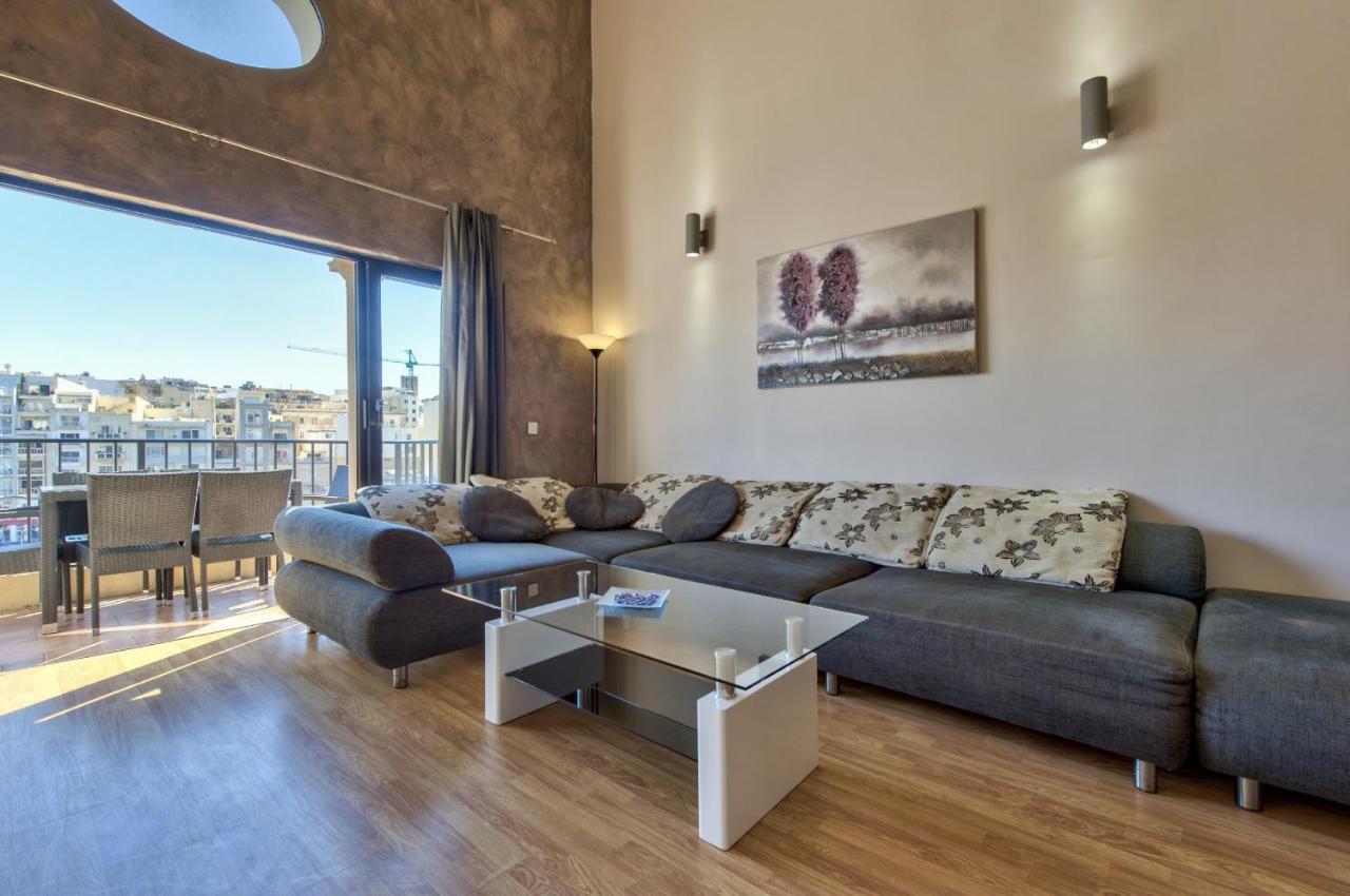 Spinola Court - Stunning Seaview Apartment & Penthouse On Spinola Bay By Shortletsmalta Saint Julian's Ngoại thất bức ảnh