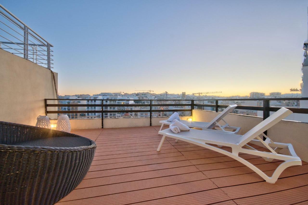 Spinola Court - Stunning Seaview Apartment & Penthouse On Spinola Bay By Shortletsmalta Saint Julian's Ngoại thất bức ảnh